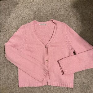 Abercrombie & Fitch Soft Pink V-Neck Cardigan